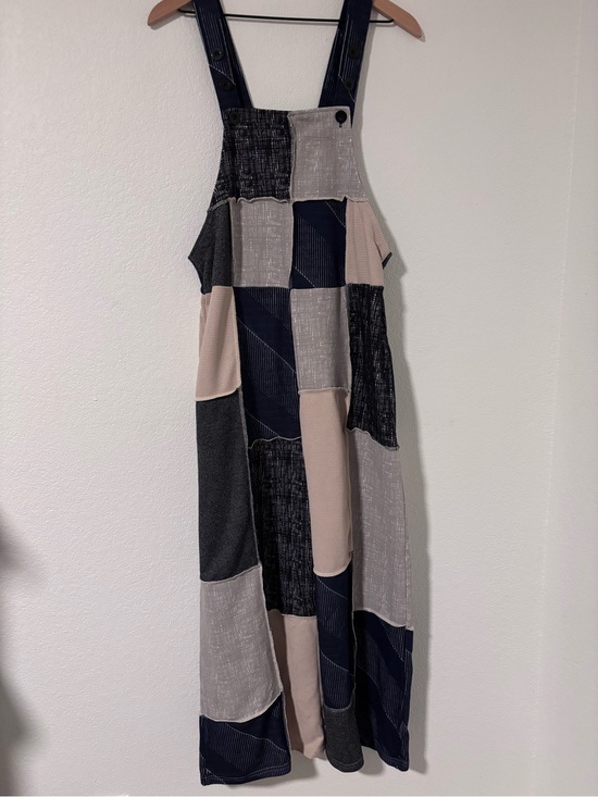 Pants - Yak & Yeti Cool Colorblock Patchwork Overalls Size S/M NWT